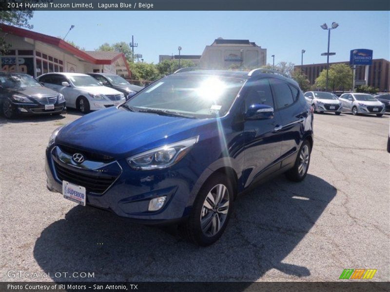 Laguna Blue / Beige 2014 Hyundai Tucson Limited