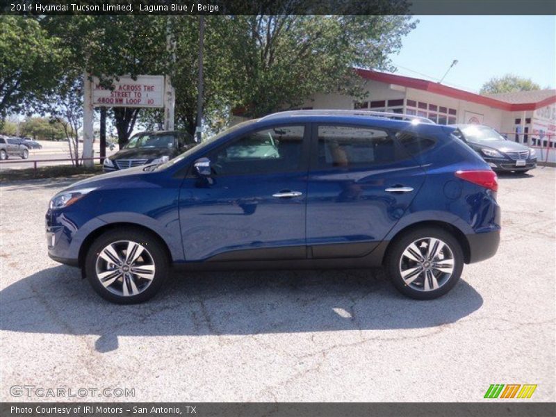 Laguna Blue / Beige 2014 Hyundai Tucson Limited