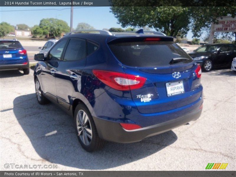 Laguna Blue / Beige 2014 Hyundai Tucson Limited