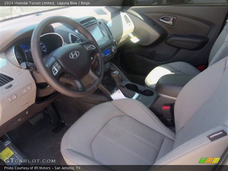 Laguna Blue / Beige 2014 Hyundai Tucson Limited