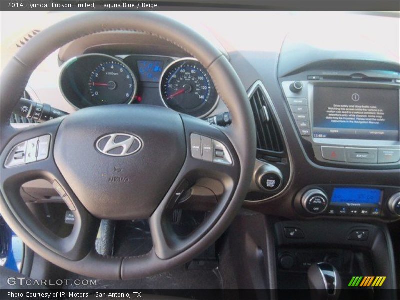 Laguna Blue / Beige 2014 Hyundai Tucson Limited