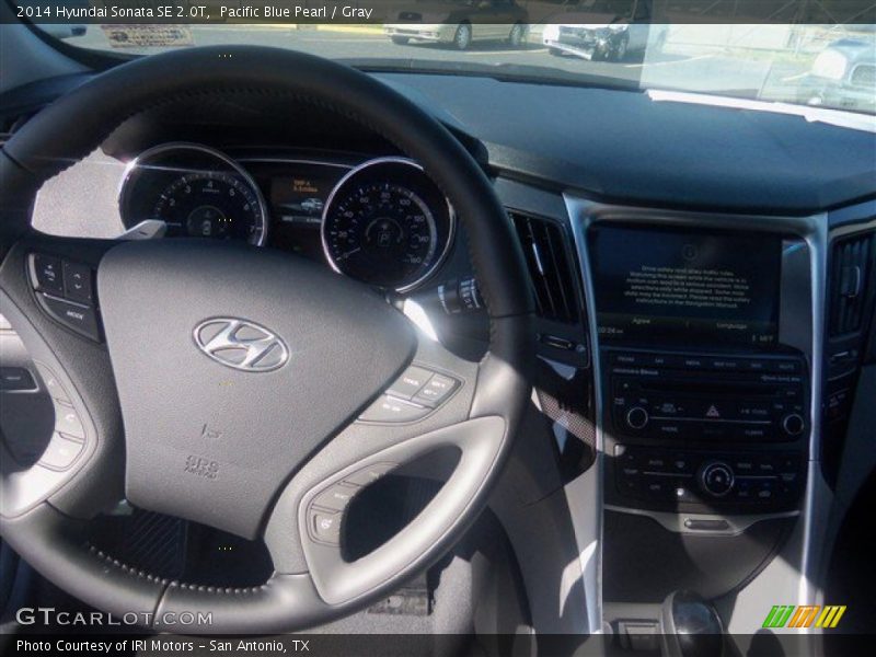 Pacific Blue Pearl / Gray 2014 Hyundai Sonata SE 2.0T