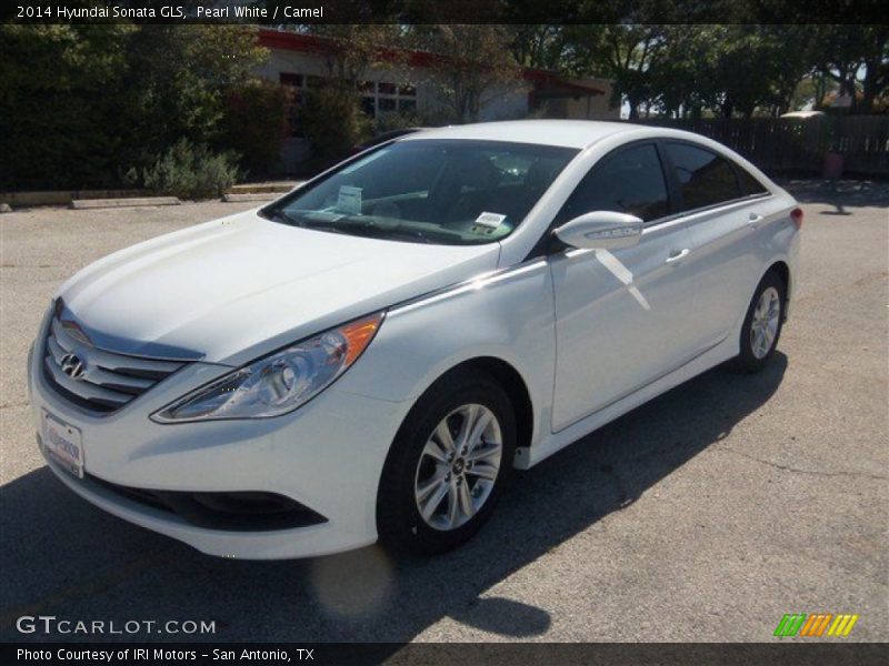 Pearl White / Camel 2014 Hyundai Sonata GLS