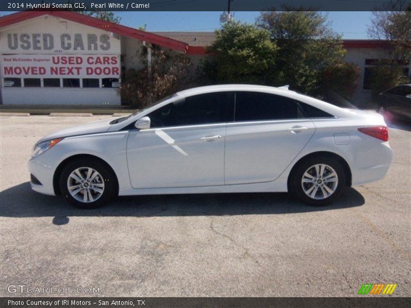 Pearl White / Camel 2014 Hyundai Sonata GLS