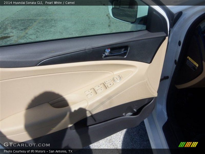 Pearl White / Camel 2014 Hyundai Sonata GLS