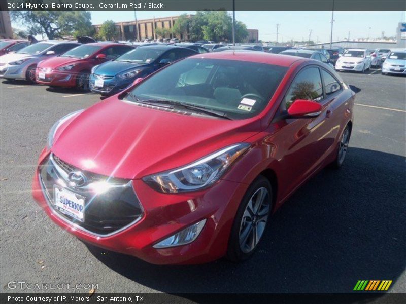 Geranium Red / Black 2014 Hyundai Elantra Coupe