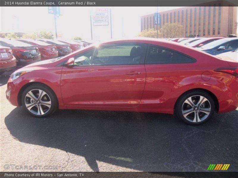 Geranium Red / Black 2014 Hyundai Elantra Coupe