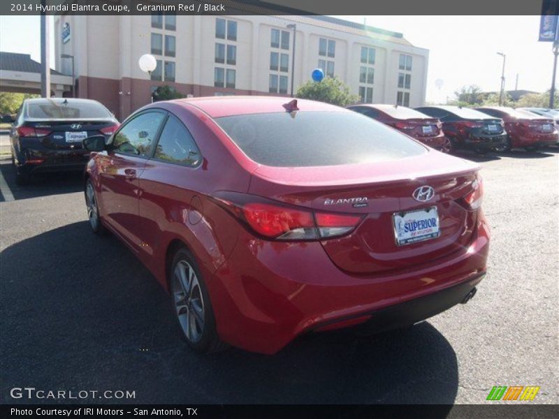 Geranium Red / Black 2014 Hyundai Elantra Coupe