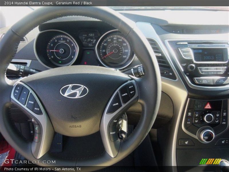 Geranium Red / Black 2014 Hyundai Elantra Coupe
