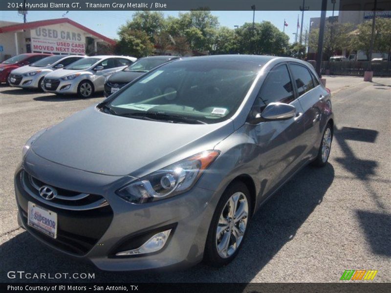 Titanium Gray Metallic / Blue 2014 Hyundai Elantra GT