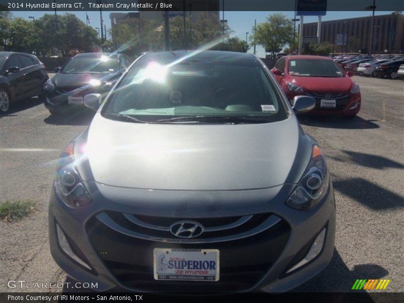 Titanium Gray Metallic / Blue 2014 Hyundai Elantra GT