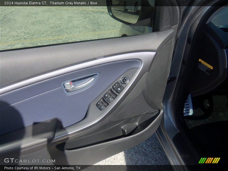 Titanium Gray Metallic / Blue 2014 Hyundai Elantra GT
