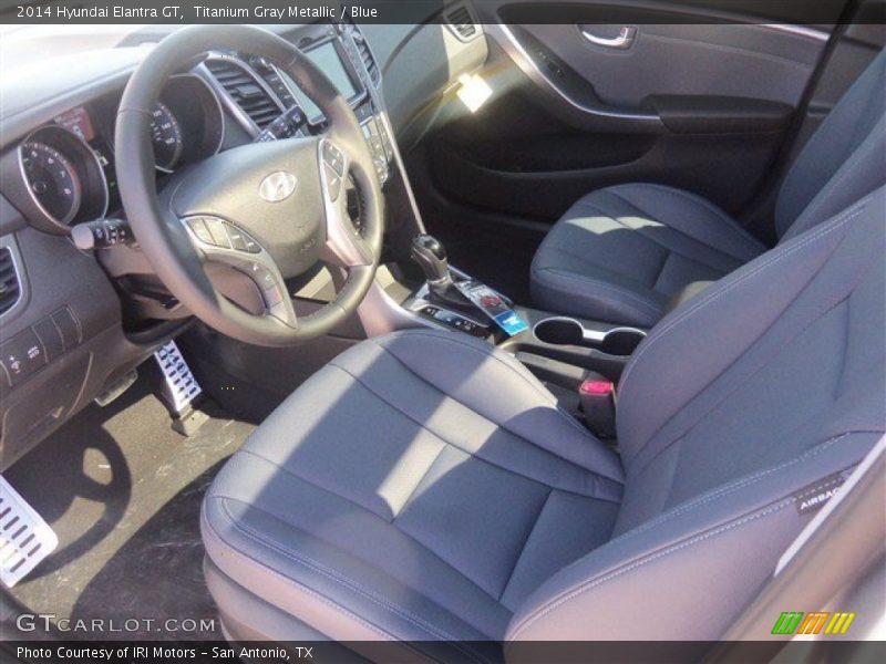 Titanium Gray Metallic / Blue 2014 Hyundai Elantra GT