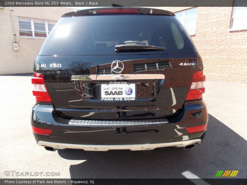 Black / Black 2009 Mercedes-Benz ML 350 4Matic