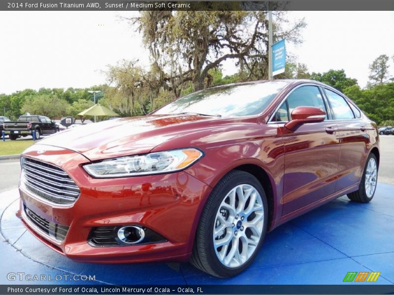 Sunset / Medium Soft Ceramic 2014 Ford Fusion Titanium AWD