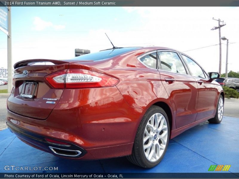 Sunset / Medium Soft Ceramic 2014 Ford Fusion Titanium AWD