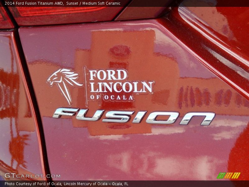 Sunset / Medium Soft Ceramic 2014 Ford Fusion Titanium AWD