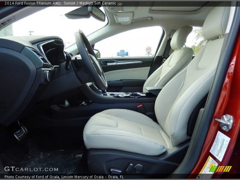 Sunset / Medium Soft Ceramic 2014 Ford Fusion Titanium AWD