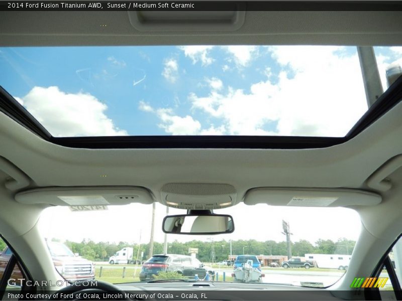Sunset / Medium Soft Ceramic 2014 Ford Fusion Titanium AWD