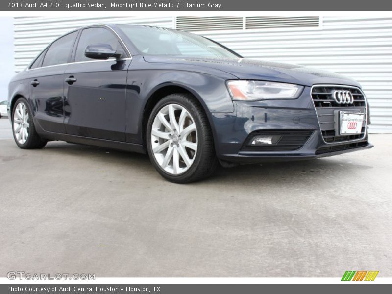 Moonlight Blue Metallic / Titanium Gray 2013 Audi A4 2.0T quattro Sedan