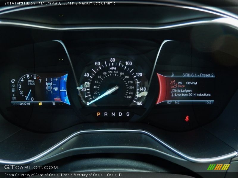 Sunset / Medium Soft Ceramic 2014 Ford Fusion Titanium AWD