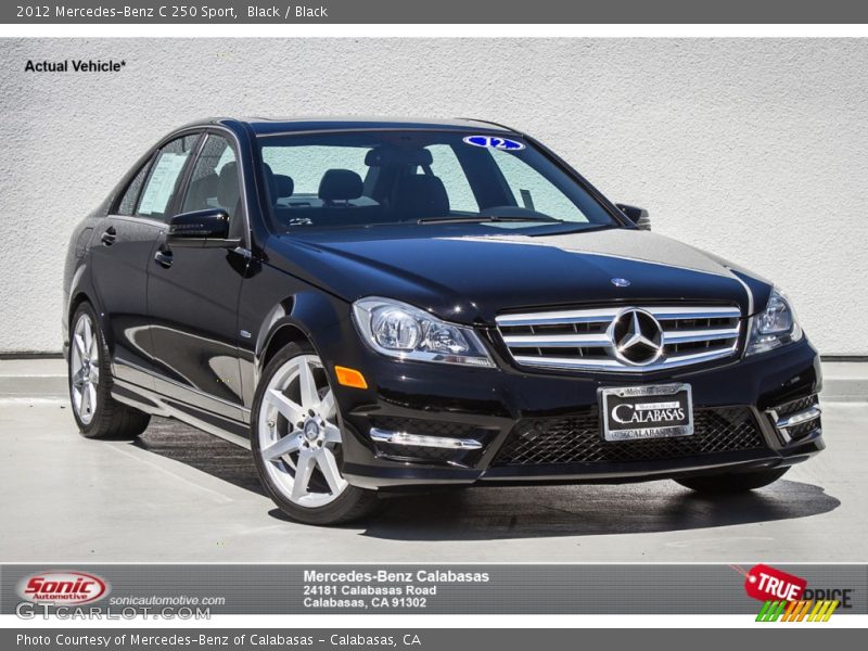 Black / Black 2012 Mercedes-Benz C 250 Sport