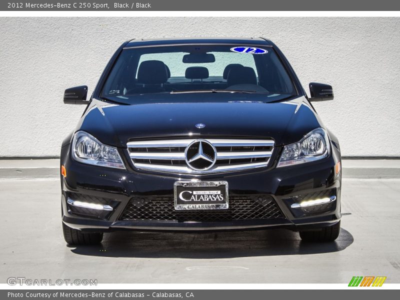 Black / Black 2012 Mercedes-Benz C 250 Sport