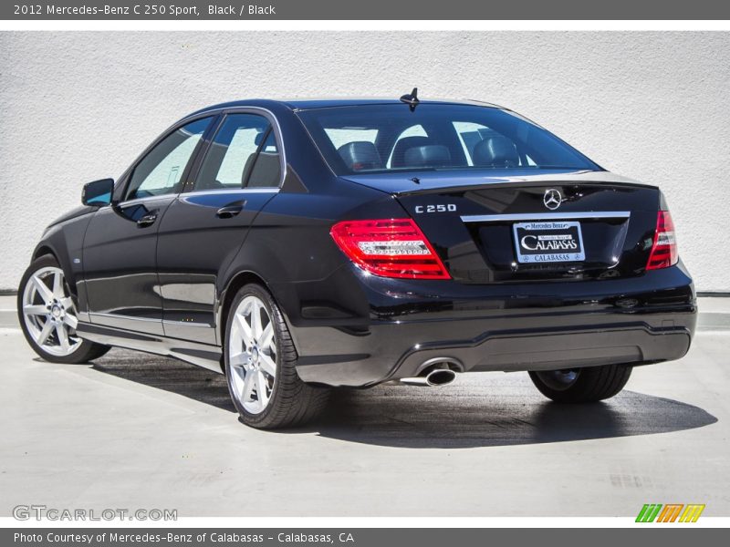 Black / Black 2012 Mercedes-Benz C 250 Sport