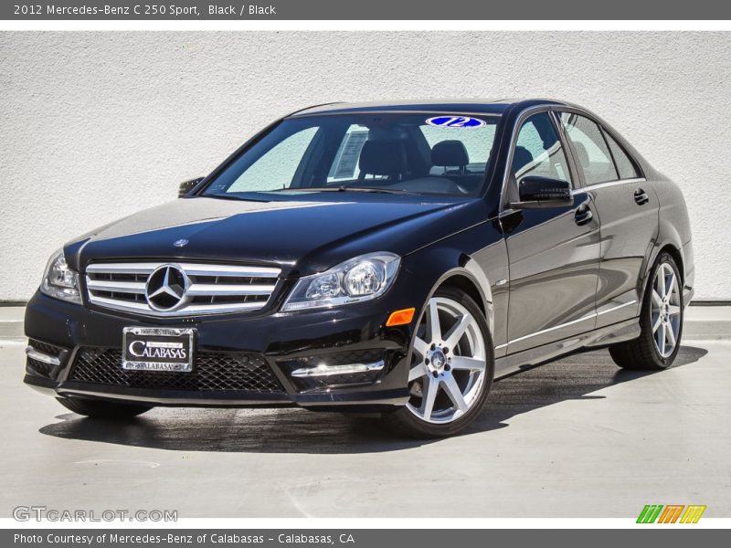 Black / Black 2012 Mercedes-Benz C 250 Sport