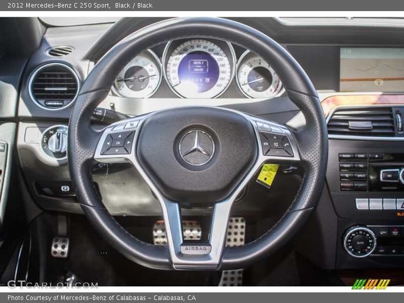 Black / Black 2012 Mercedes-Benz C 250 Sport