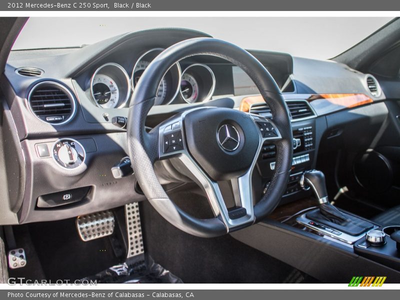 Black / Black 2012 Mercedes-Benz C 250 Sport