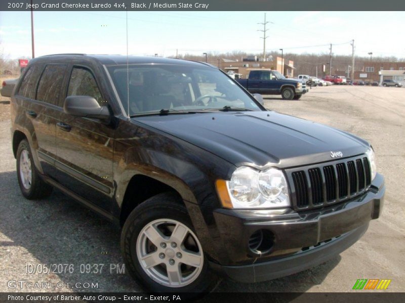 Black / Medium Slate Gray 2007 Jeep Grand Cherokee Laredo 4x4
