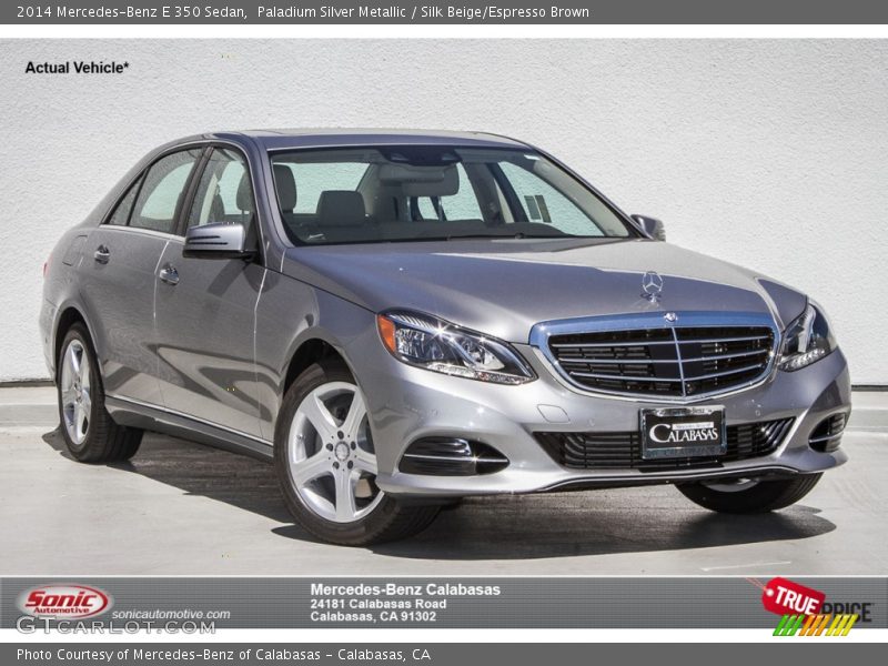 Paladium Silver Metallic / Silk Beige/Espresso Brown 2014 Mercedes-Benz E 350 Sedan