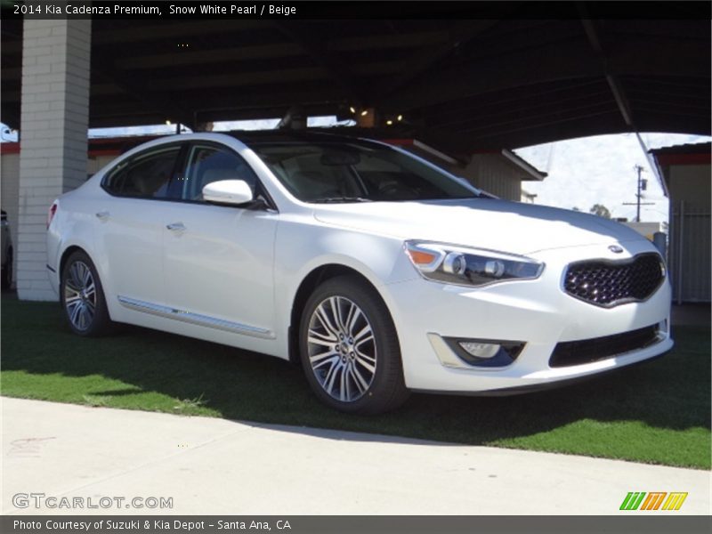 Snow White Pearl / Beige 2014 Kia Cadenza Premium