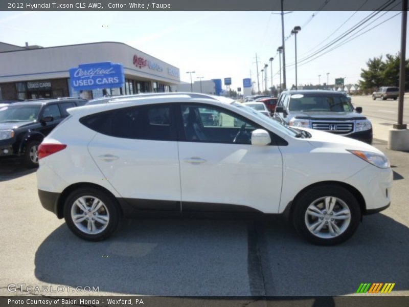 Cotton White / Taupe 2012 Hyundai Tucson GLS AWD