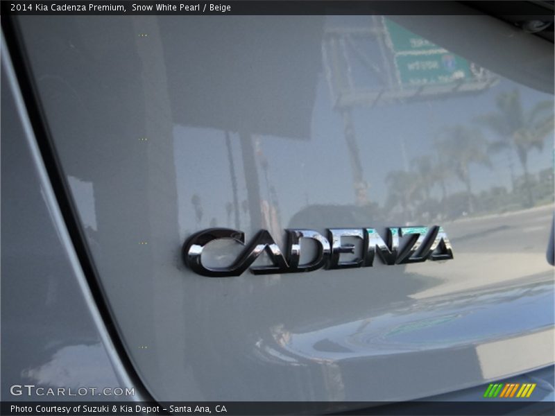 Snow White Pearl / Beige 2014 Kia Cadenza Premium