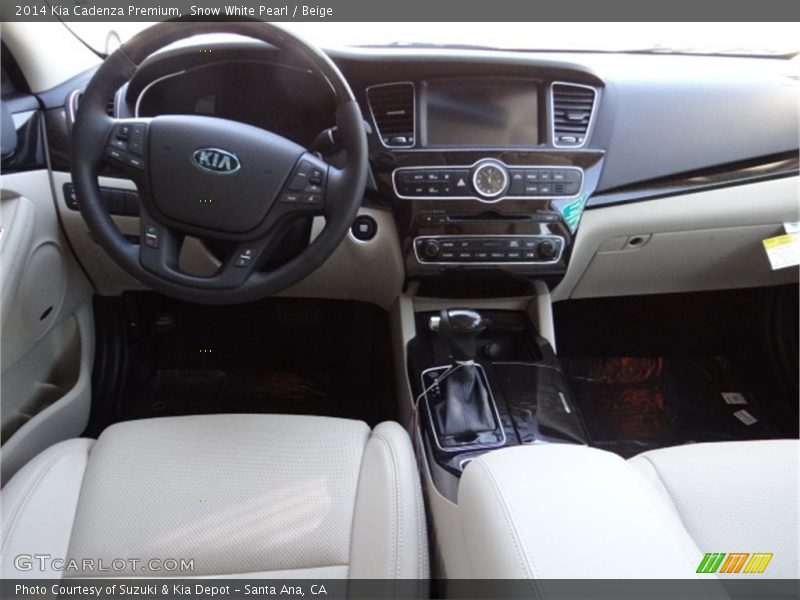 Snow White Pearl / Beige 2014 Kia Cadenza Premium