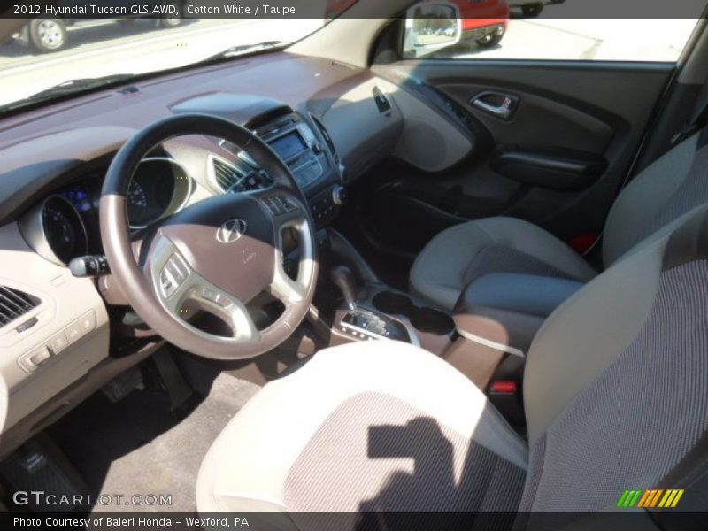 Cotton White / Taupe 2012 Hyundai Tucson GLS AWD