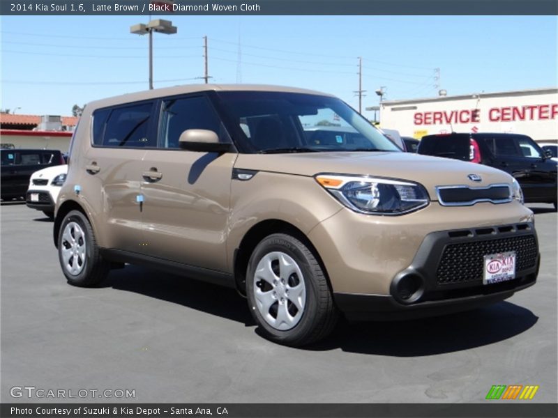 Latte Brown / Black Diamond Woven Cloth 2014 Kia Soul 1.6