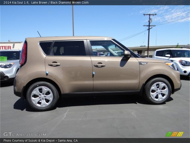 Latte Brown / Black Diamond Woven Cloth 2014 Kia Soul 1.6