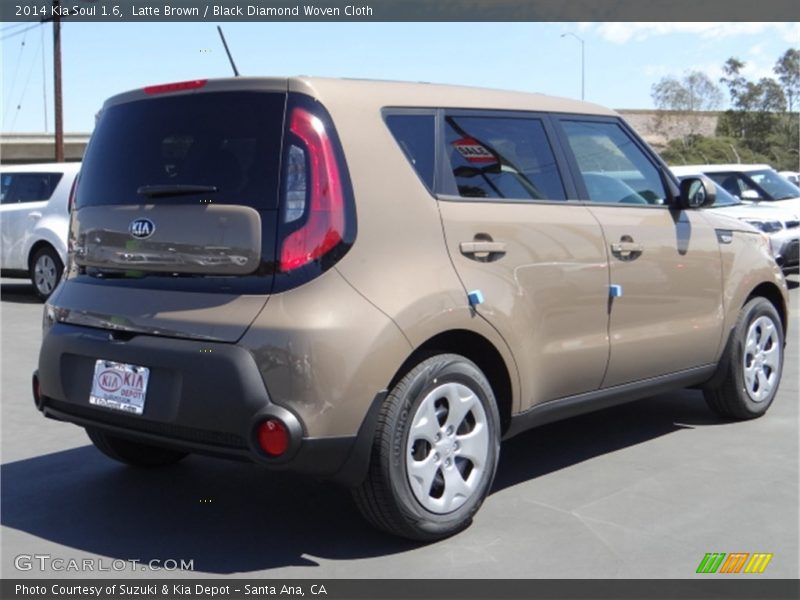 Latte Brown / Black Diamond Woven Cloth 2014 Kia Soul 1.6