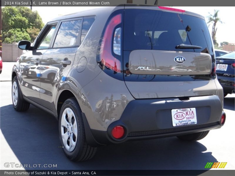 Latte Brown / Black Diamond Woven Cloth 2014 Kia Soul 1.6