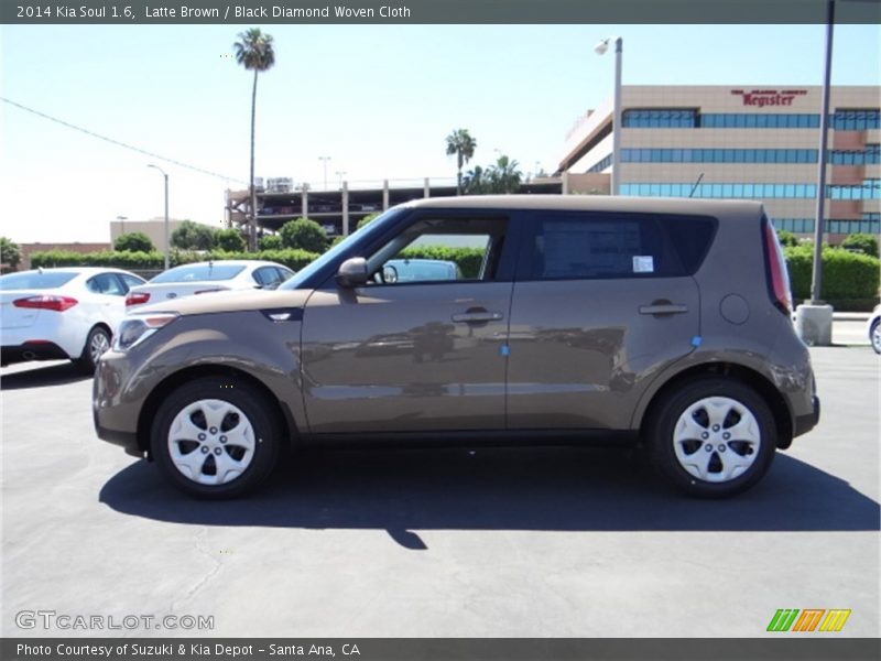 Latte Brown / Black Diamond Woven Cloth 2014 Kia Soul 1.6