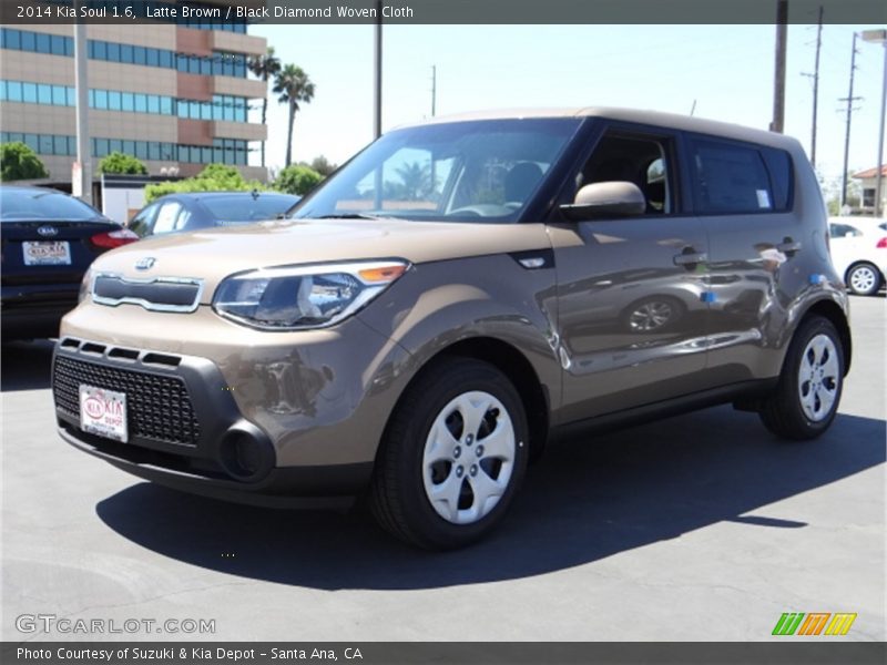 Latte Brown / Black Diamond Woven Cloth 2014 Kia Soul 1.6