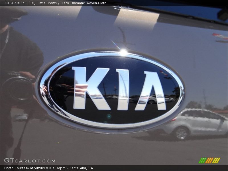 Latte Brown / Black Diamond Woven Cloth 2014 Kia Soul 1.6