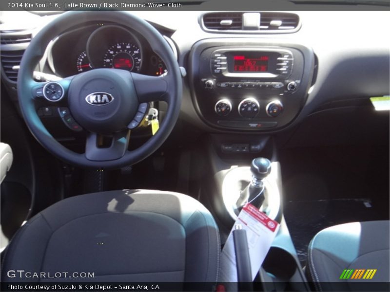 Latte Brown / Black Diamond Woven Cloth 2014 Kia Soul 1.6