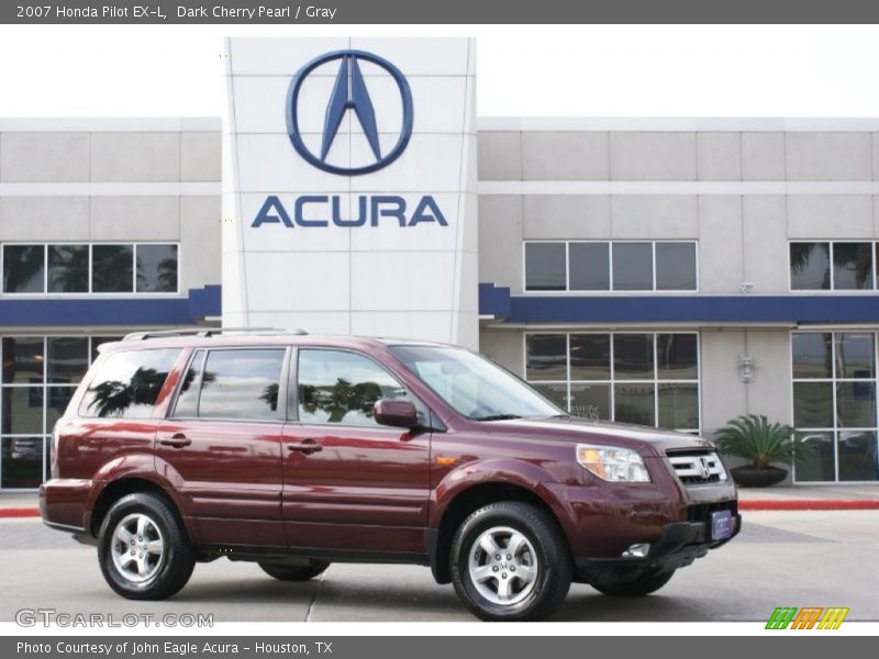 Dark Cherry Pearl / Gray 2007 Honda Pilot EX-L