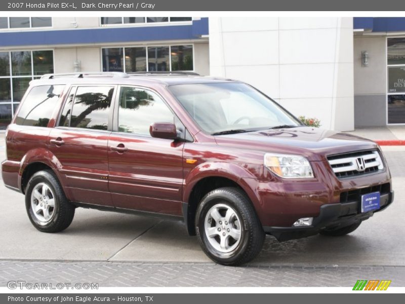 Dark Cherry Pearl / Gray 2007 Honda Pilot EX-L