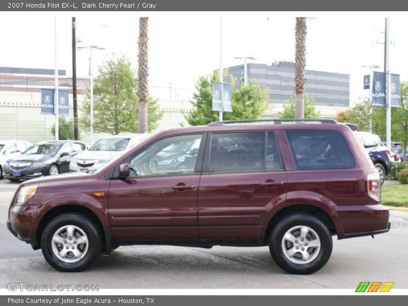 Dark Cherry Pearl / Gray 2007 Honda Pilot EX-L