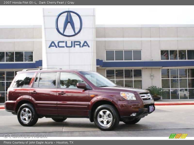 Dark Cherry Pearl / Gray 2007 Honda Pilot EX-L